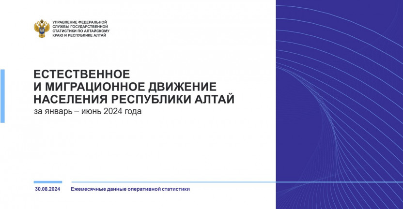 Естественное и миграционное движение населения в Республике Алтай. Январь – июнь 2024 года